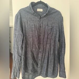 Taylor Stitch Jack Dark Blue Casual Button-Down Shirt